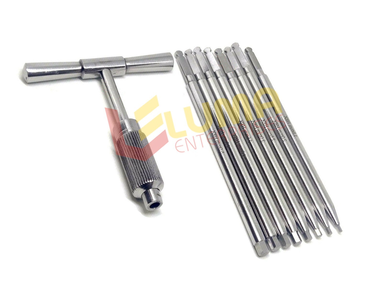 Bone Screw Driver Set With Quick Coupling Handle Orthopedic Instruments