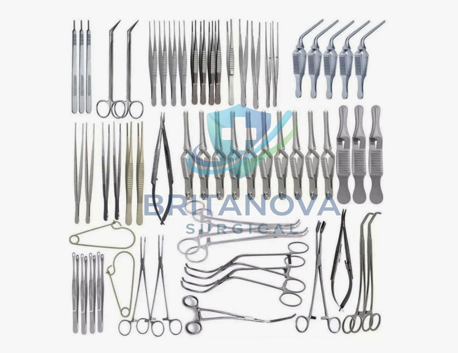 Major Vascular Surgery Specialty Surgical Instrument Set of 61 Pcs