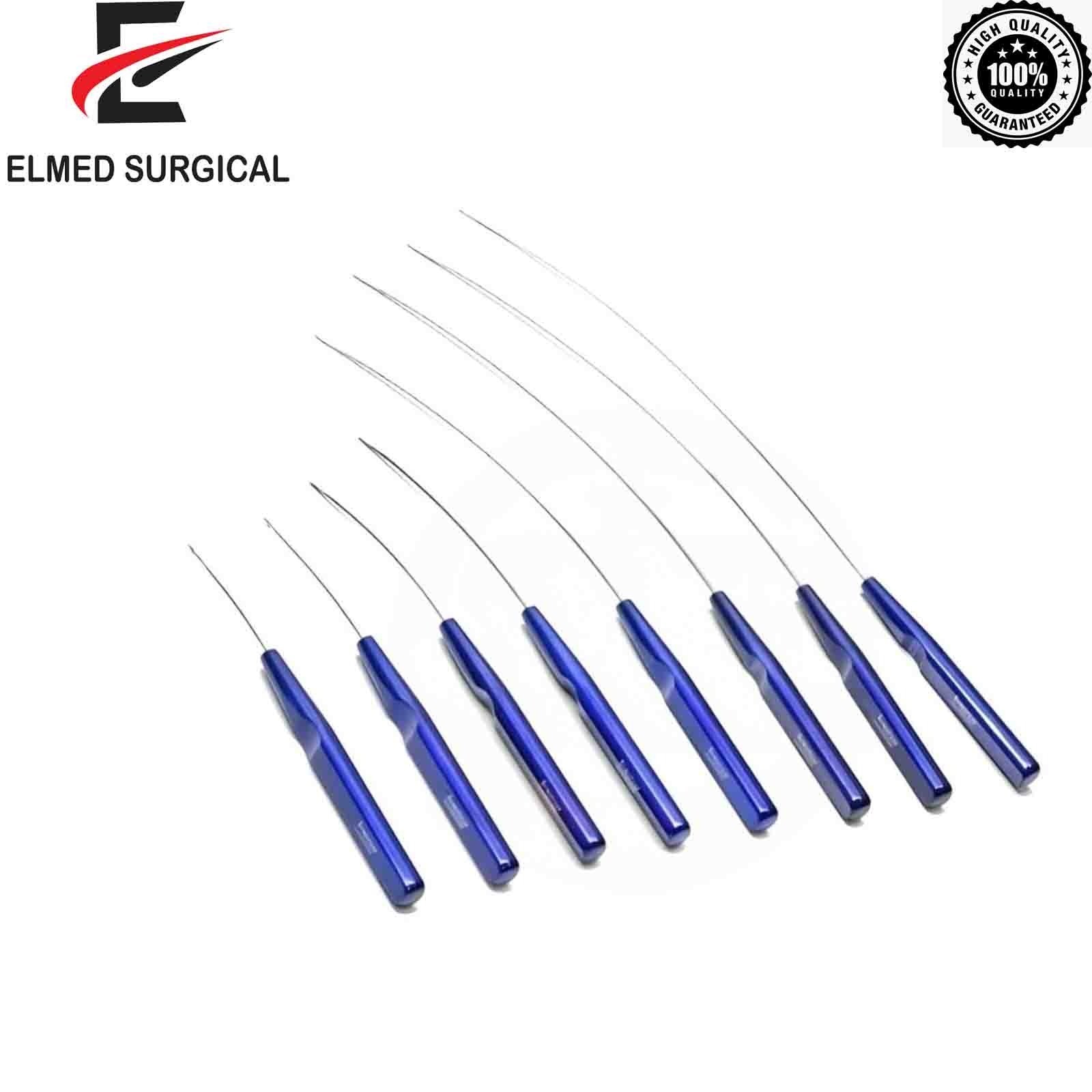 Suture Passer Needle Set of 9 Pcs for Non invasive Face Lift Technique Plastic S