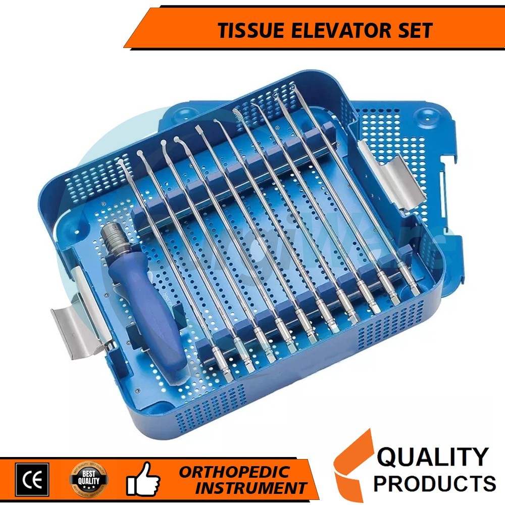 Bone Preparation and Tissue Elevator System Orthopedic Instrument Set