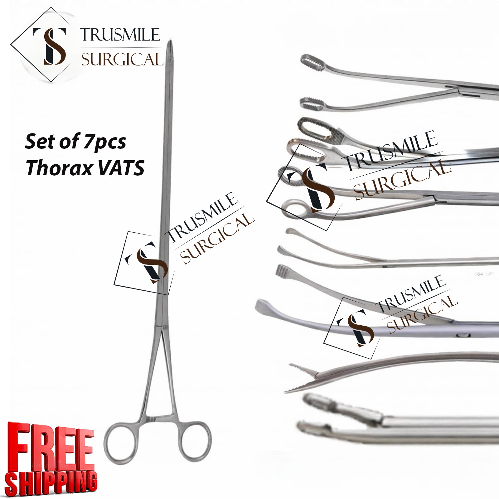set of 7pcs Thorax VATS Surgical Instruments