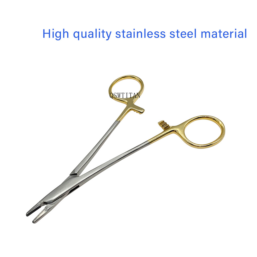 Gold Handle Straight Forceps Locking Clamps Hemostatic Forceps Arterial Forceps
