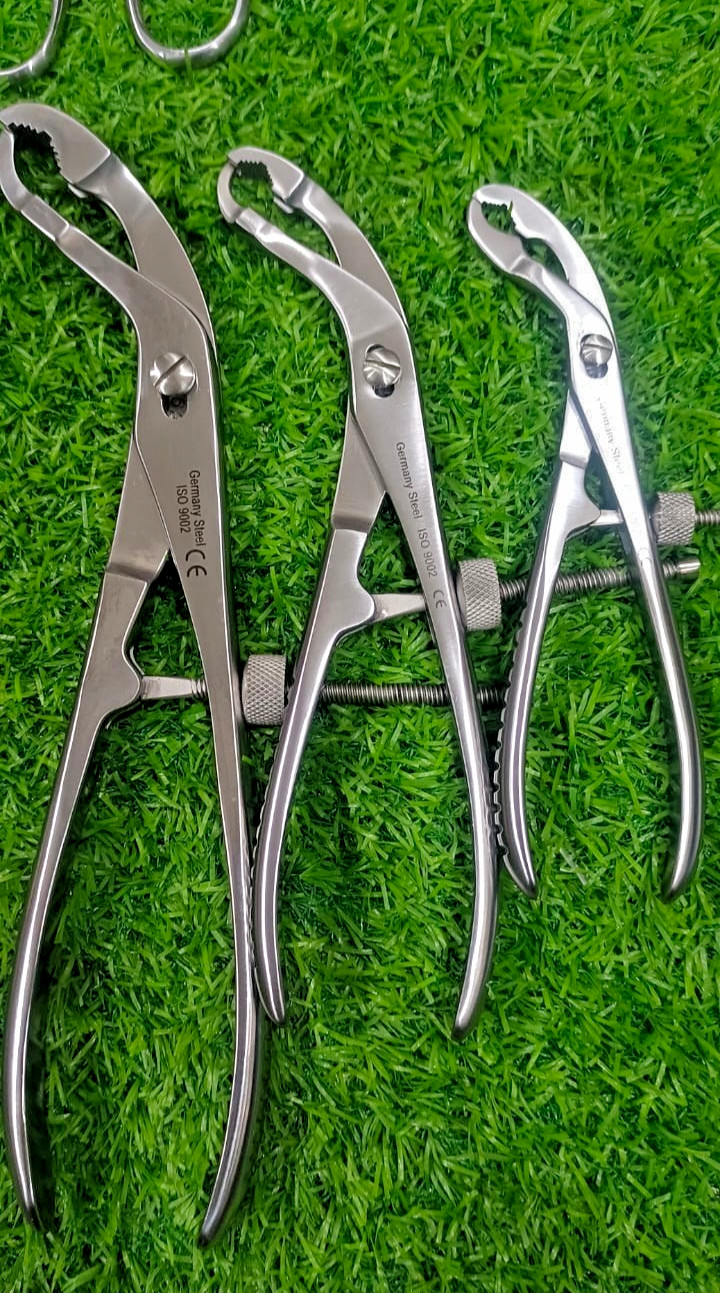 ORTHOPEDIC 3 SIZE VERBRUGGE BONE HOLDING FORCEPS 15CM , 19CM , 24CM SPEED LOCK