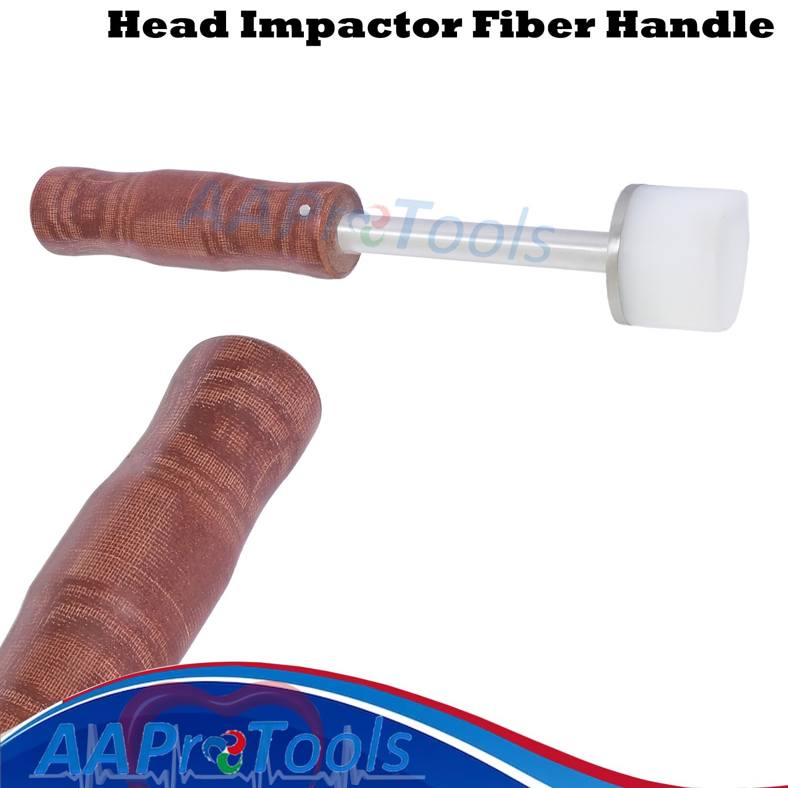 AAPRO 2 PC WHITE Head Impactor Fiber Handle Orthopedic Instruments