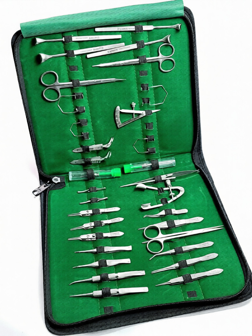 GERMAN 32 Pcs Ophthalmic Cataract Eye Micro Surgery Surgical Instruments SET Kit