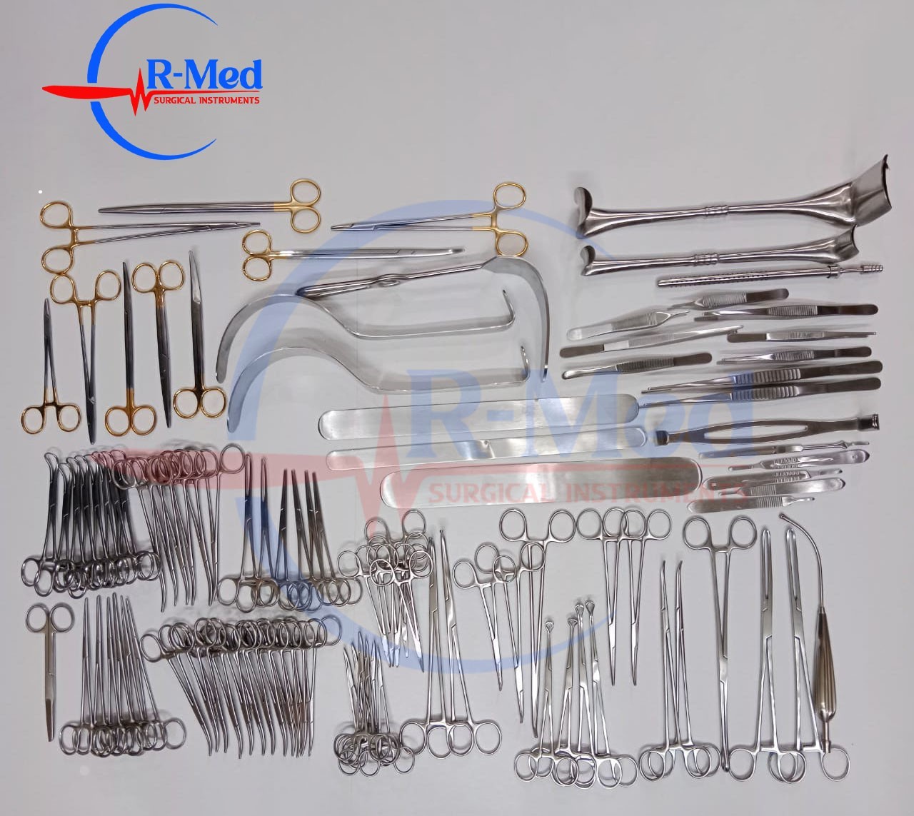 Basic Laparotomy 104 PCs Set General Surgery Instruments Best Quality