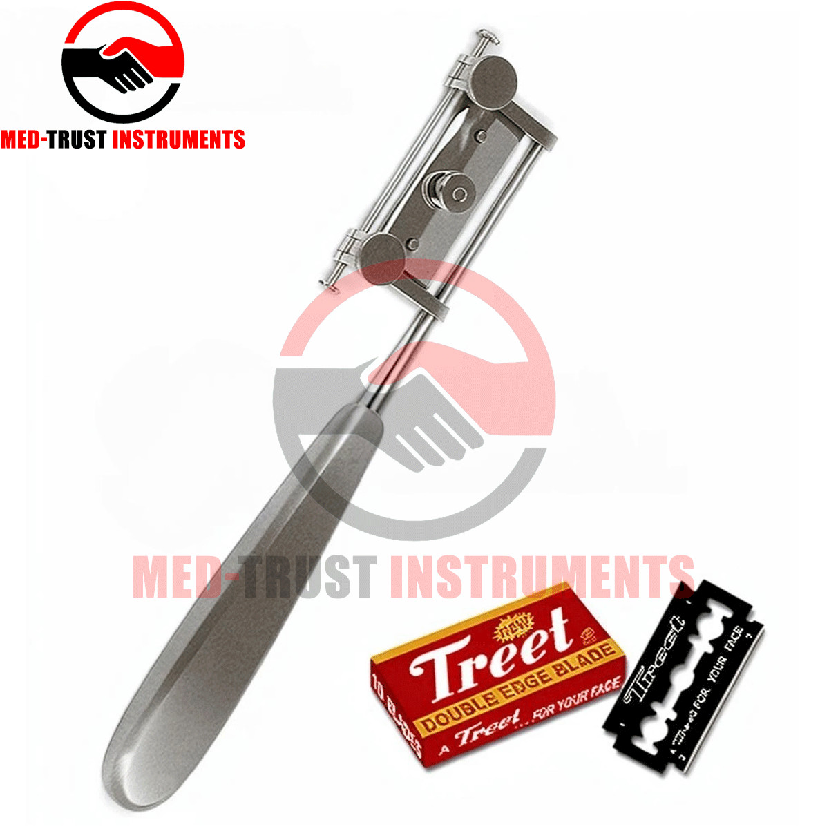 Silvers Skin Graft Knife Handle Dermatome with 1 PC Blade Surgical Instruments