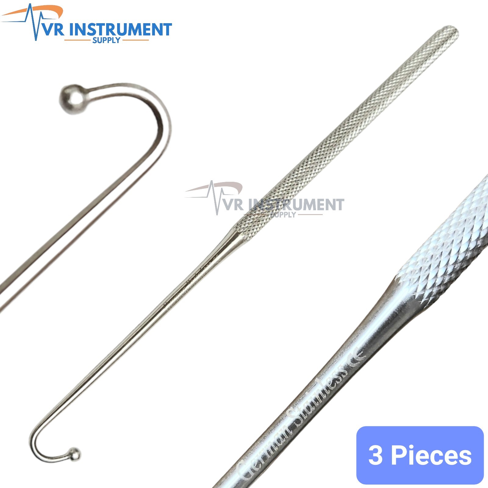 Spay Snook Hook 6.5″ Veterinary Surgical Instrument German Stainless Steel 3 Pcs