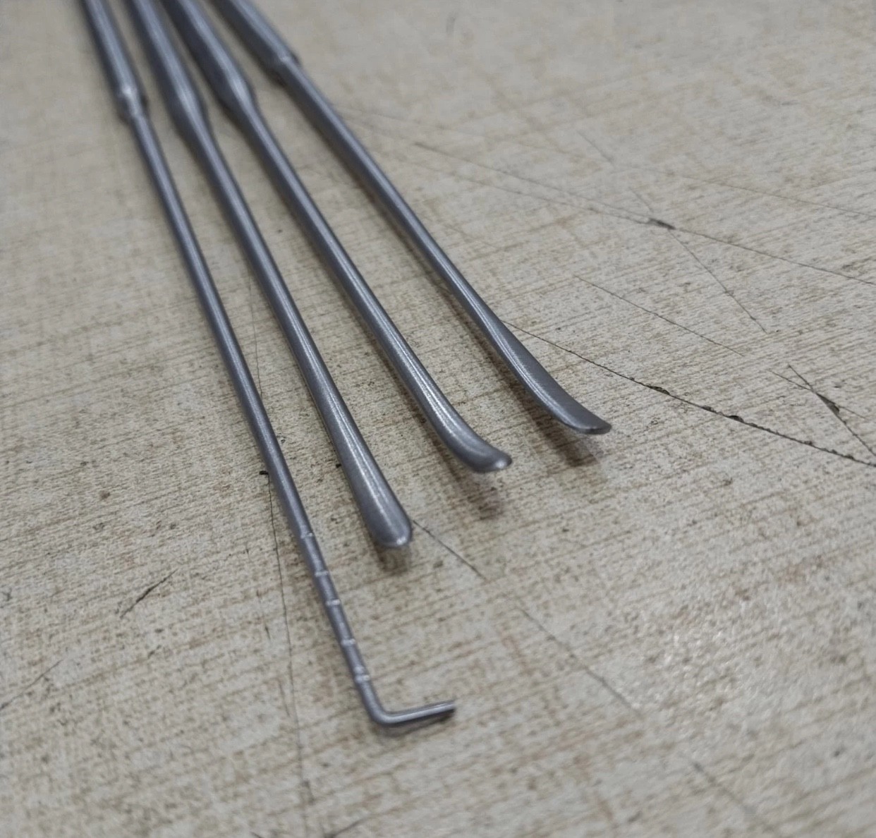 Set of 4 Aesculap Codman Penfield Dissectors & Hook Probe Neurology Orthopedics