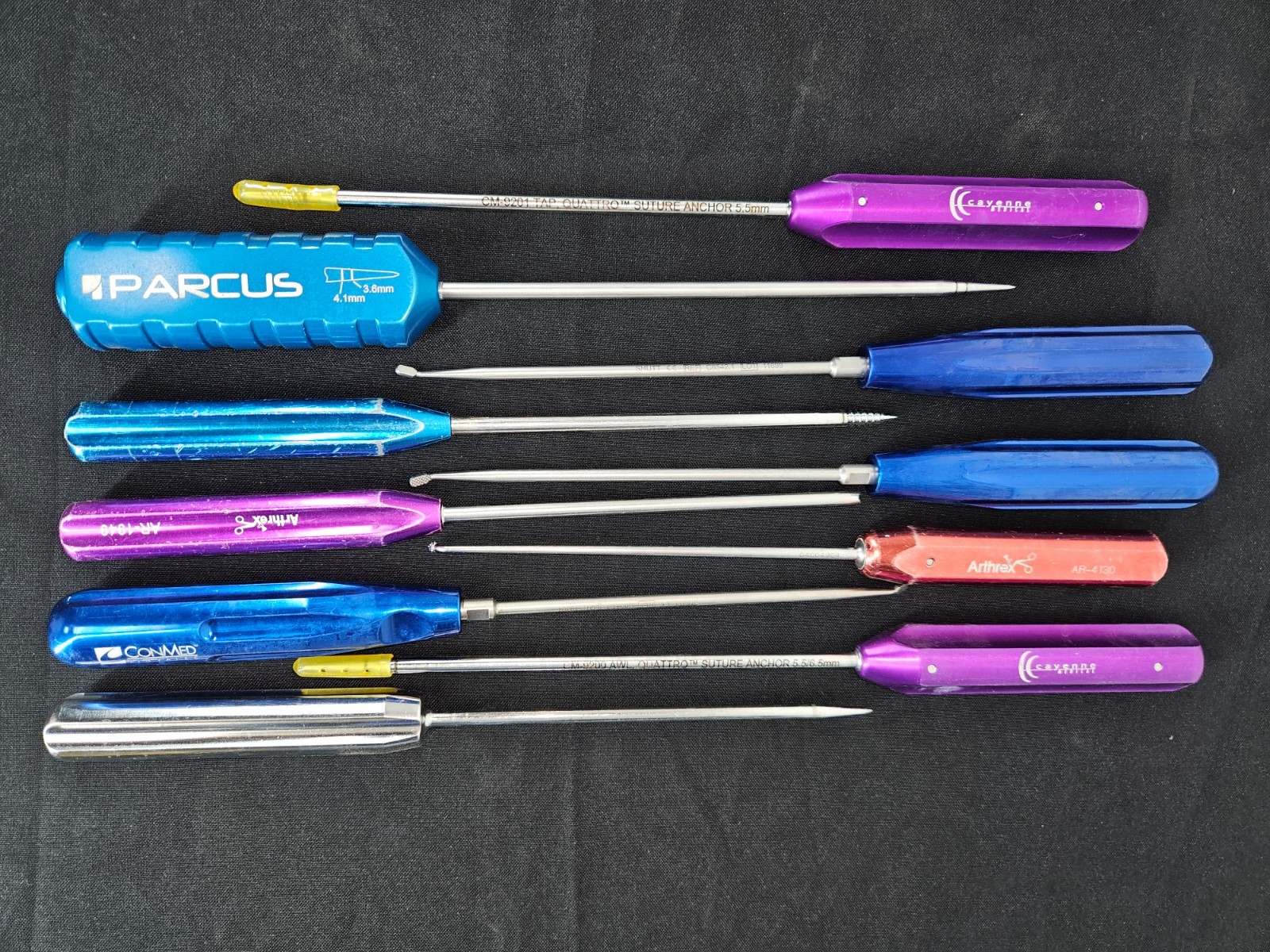 Parcus / Arthrex / Conmed arthroscopy instrument lot