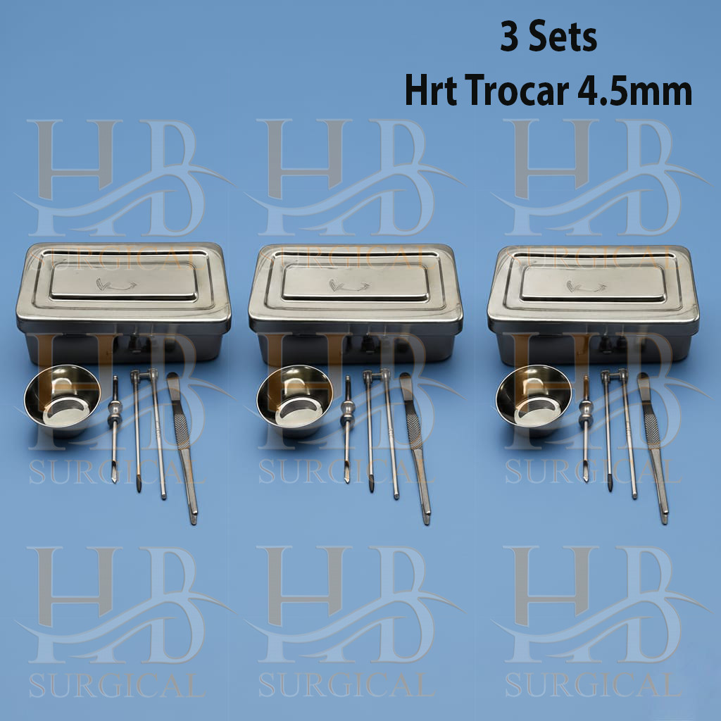 4.5mm HRT Trocar kits Hormone Replacement Pellet Insertion Trocars 3 Sets