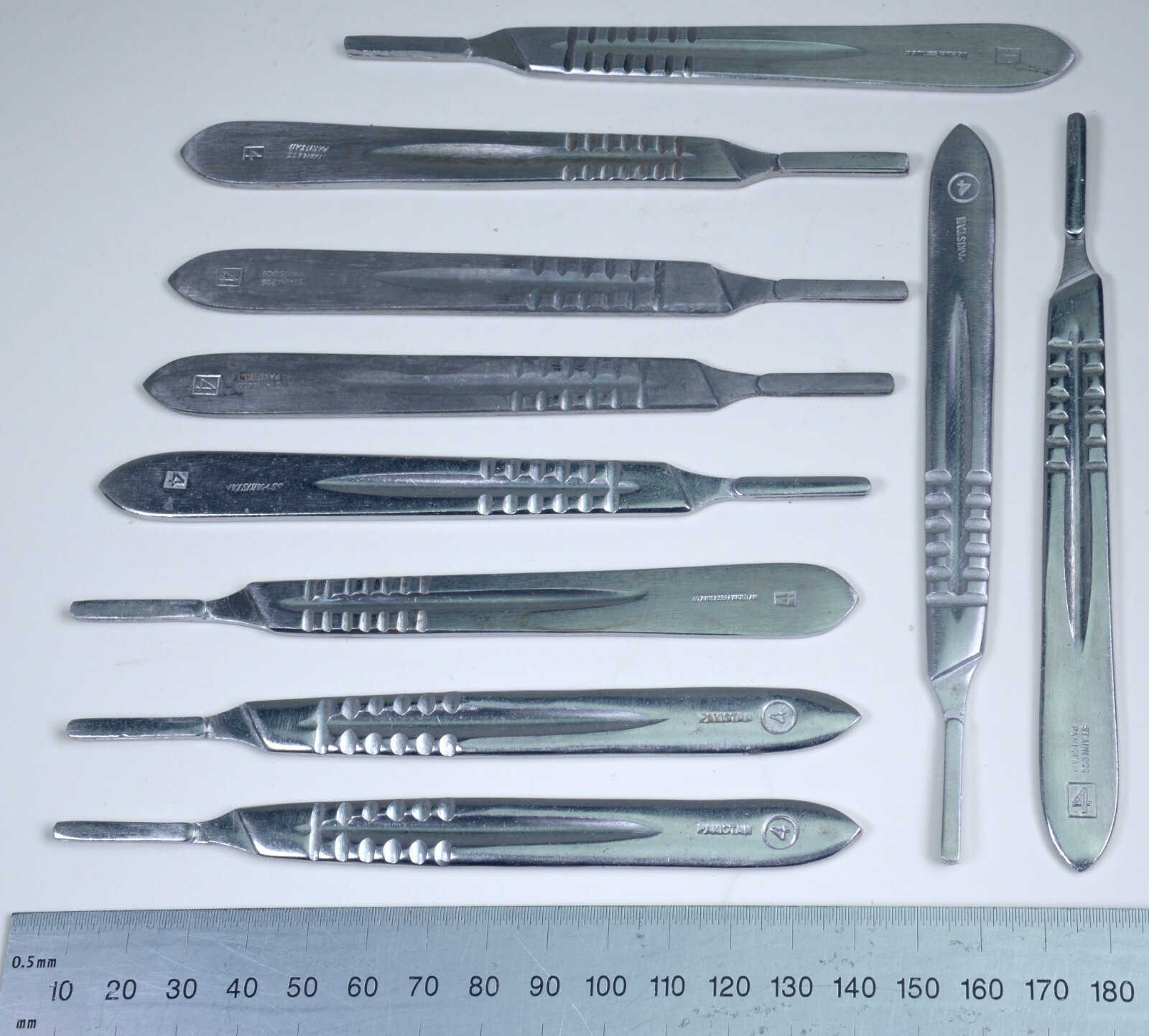 10x Surgical Knife Scalpel Handle #4 Stainless Steel 5¼”