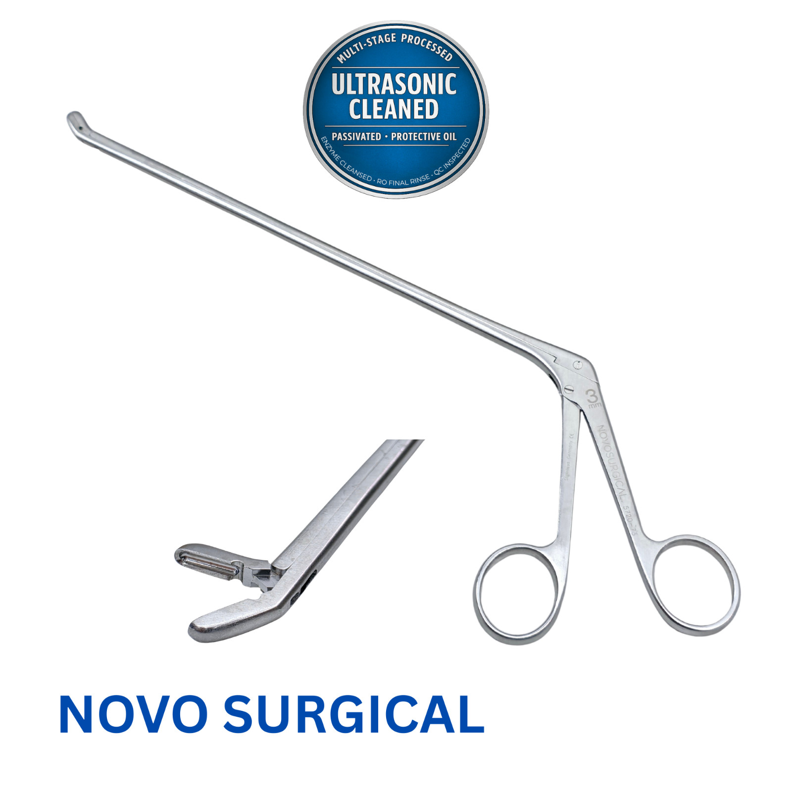 NOVO SURGICAL 5720-73 Rongeur 22.5° Up, 3mm x 10mm cup 9″ – Ultrasonic Clean