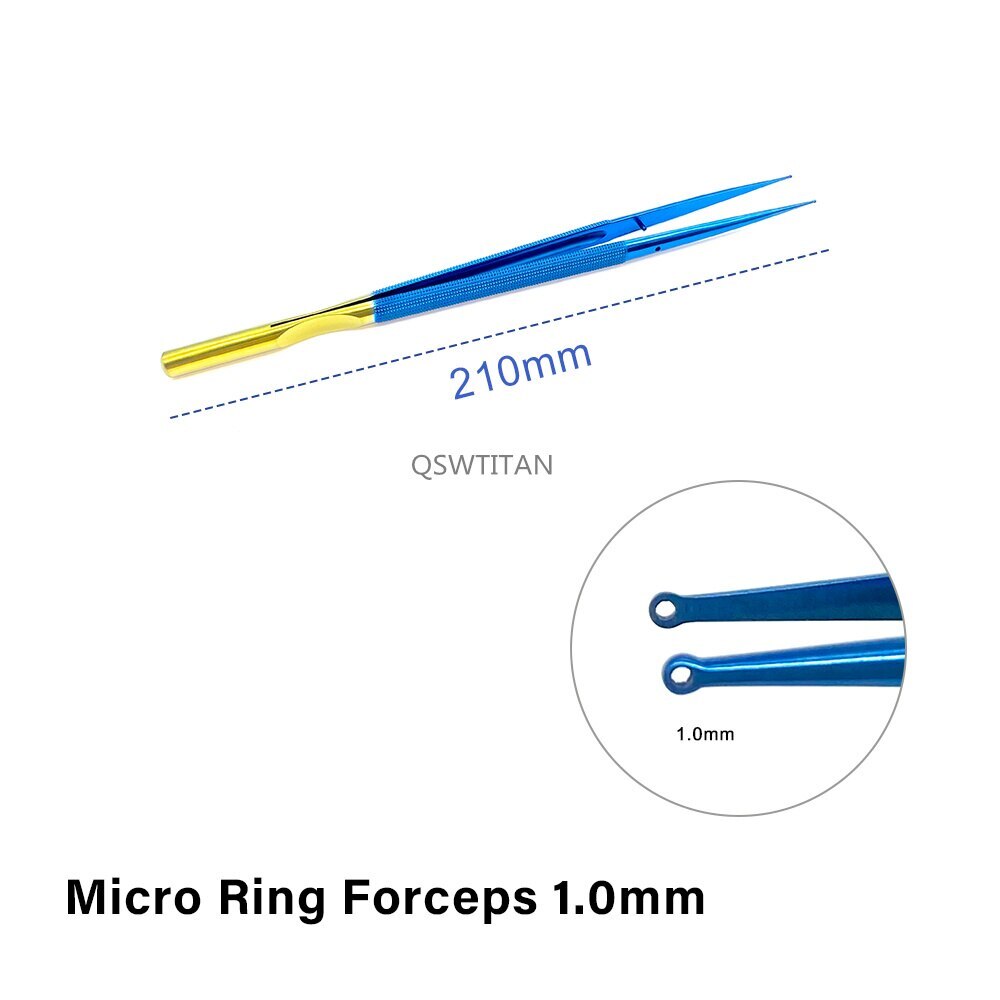 Titanium Micro Ring Forceps 1.0mm Round Handle Micro Surgical Instrument