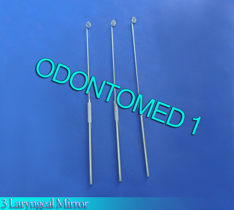 3 Laryngeal Mirror # 0, Dental Ent Surgical Instruments