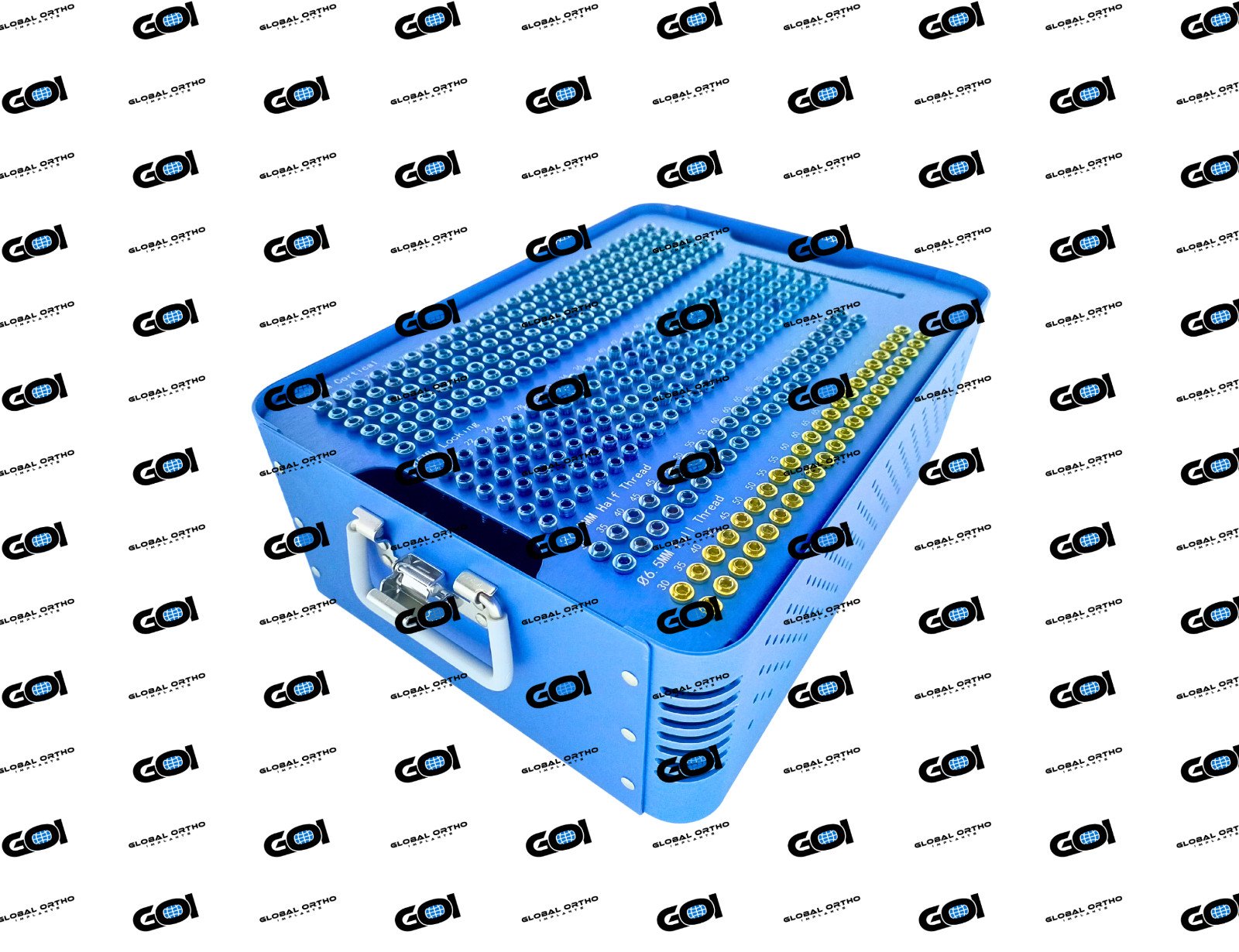 492 Pc Titanium Cortex Locking Cannulated Hex Fastener Set w/ Aluminum Container