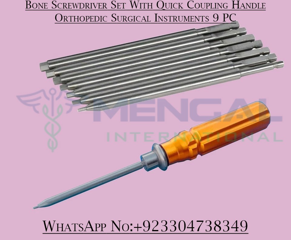Bone Screwdriver Set With Quick Coupling Handle Orthopedic Surgical Instruments