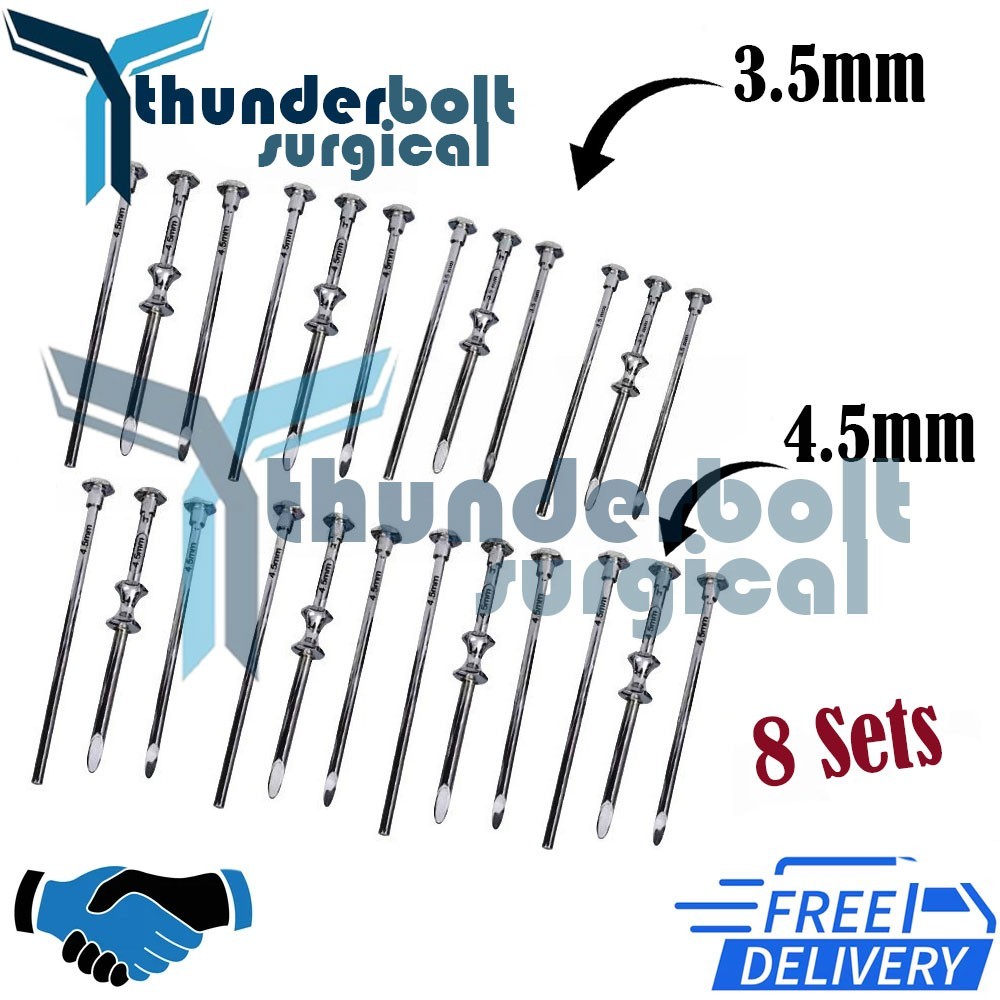 HRT Trocar 3.5,mm and 4.5mm Hormone Replacement Pellet insertion trocars 8 Sets