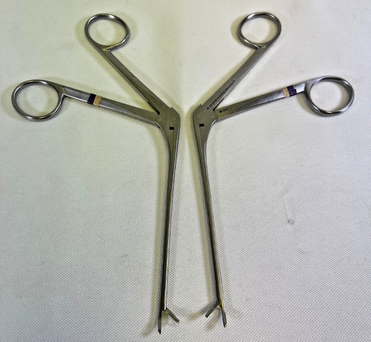 Richards Olympus 23-0732 & 23-0733 Weil Blakesley Forceps L&R 30° Tip 2.5X5.5mm