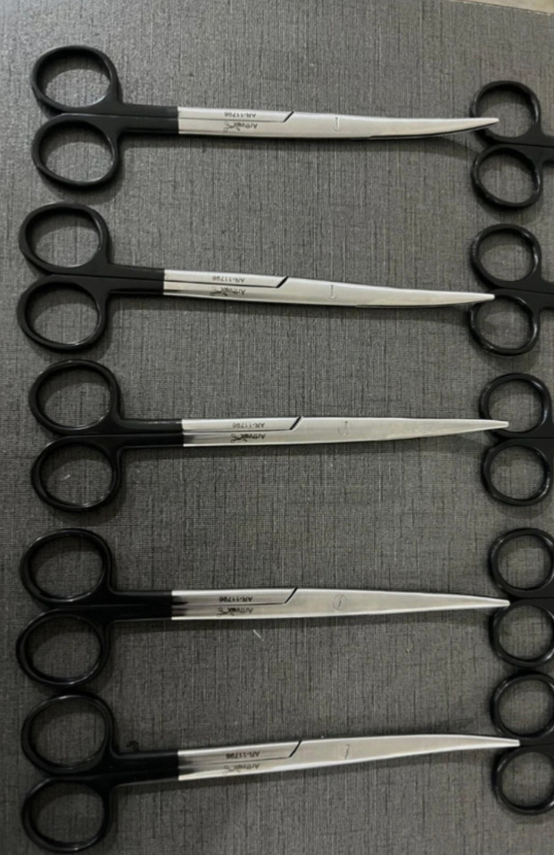 lot of 10 Arthrex AR-11796 FiberWire Suture Scissor Curved 6.75″