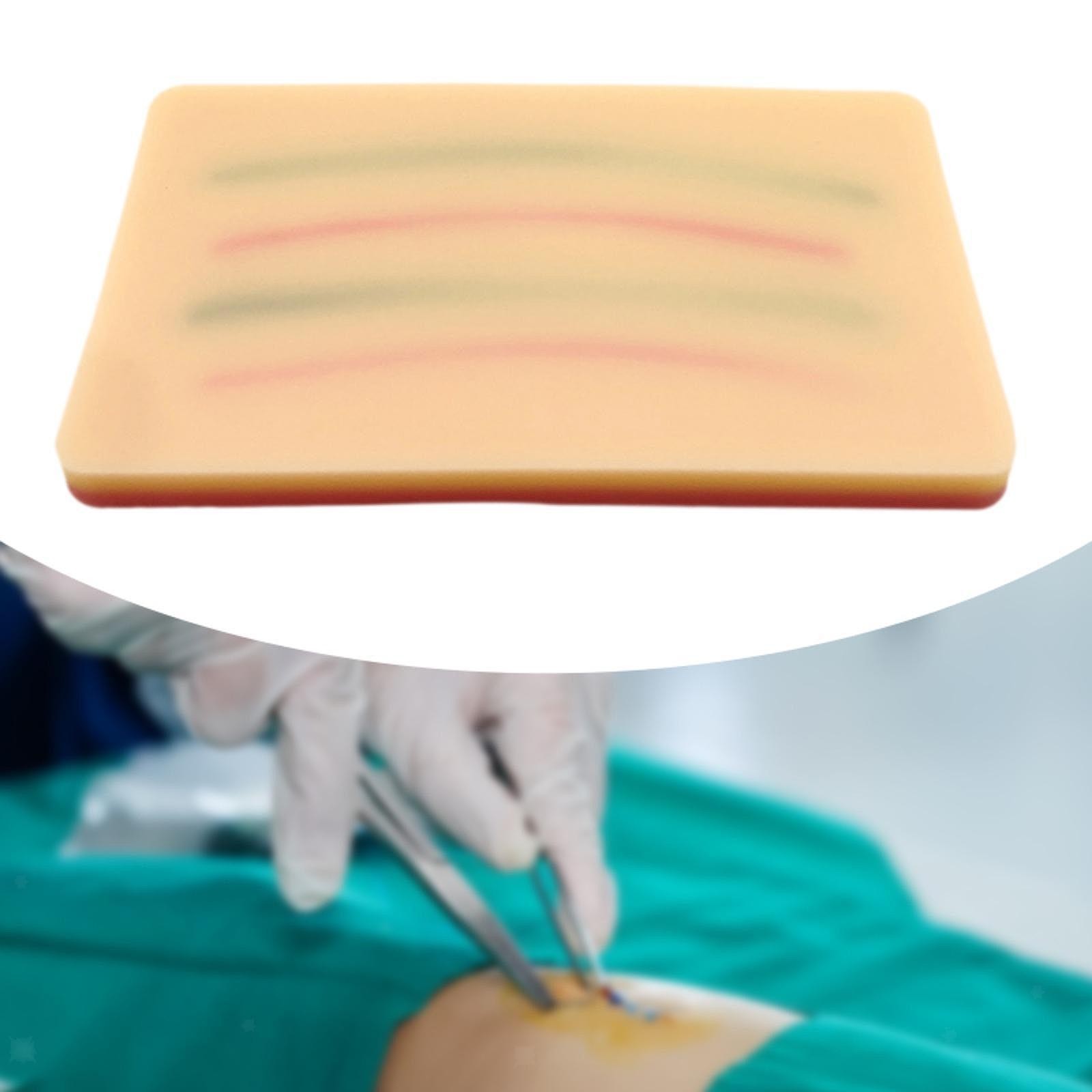 Sutures Practice Pads Silicone Skin Kit Tear Resistant Design for Training