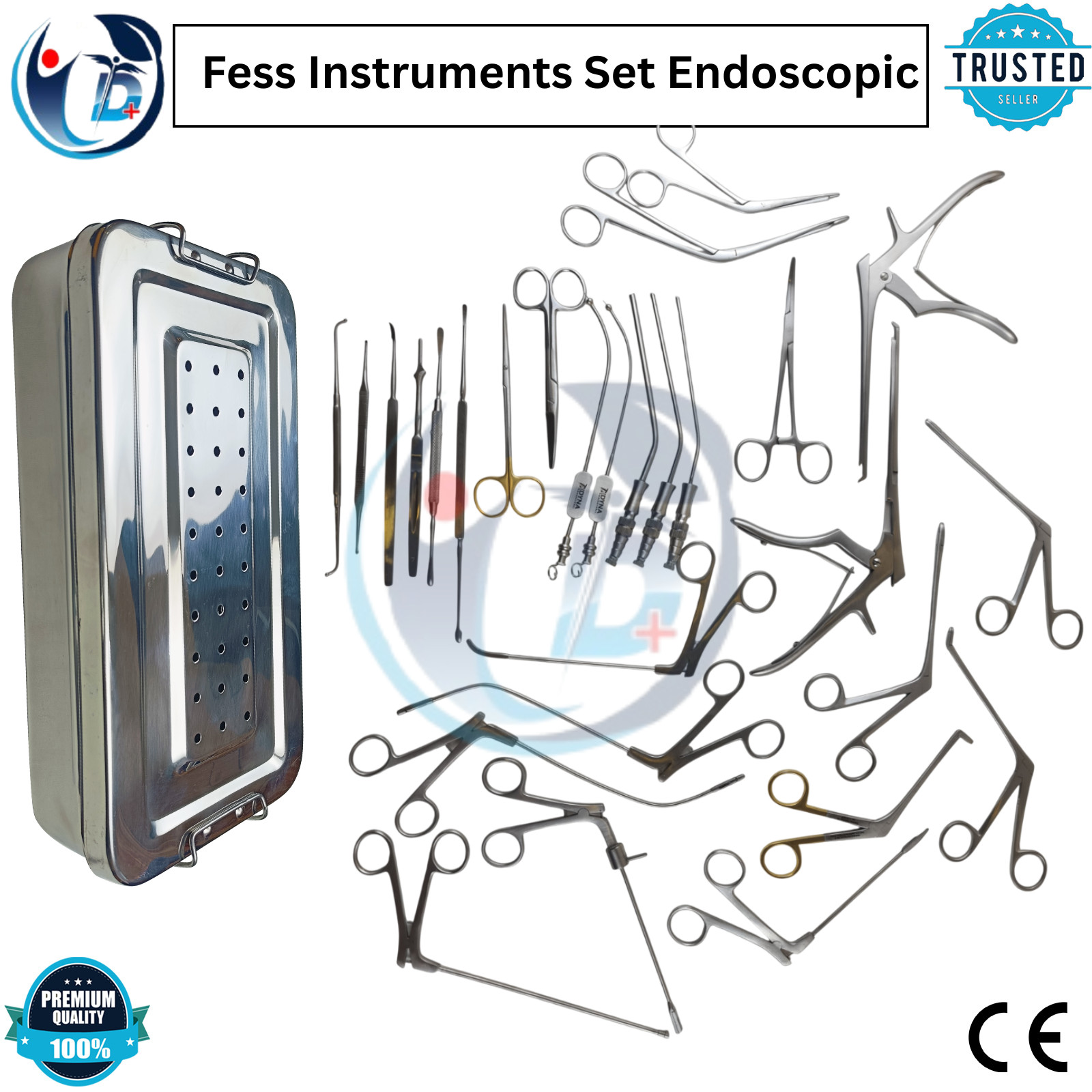 Fess Instruments Set Endoscopic Sinus Surgery Ent Instrument Set A+ German Steel