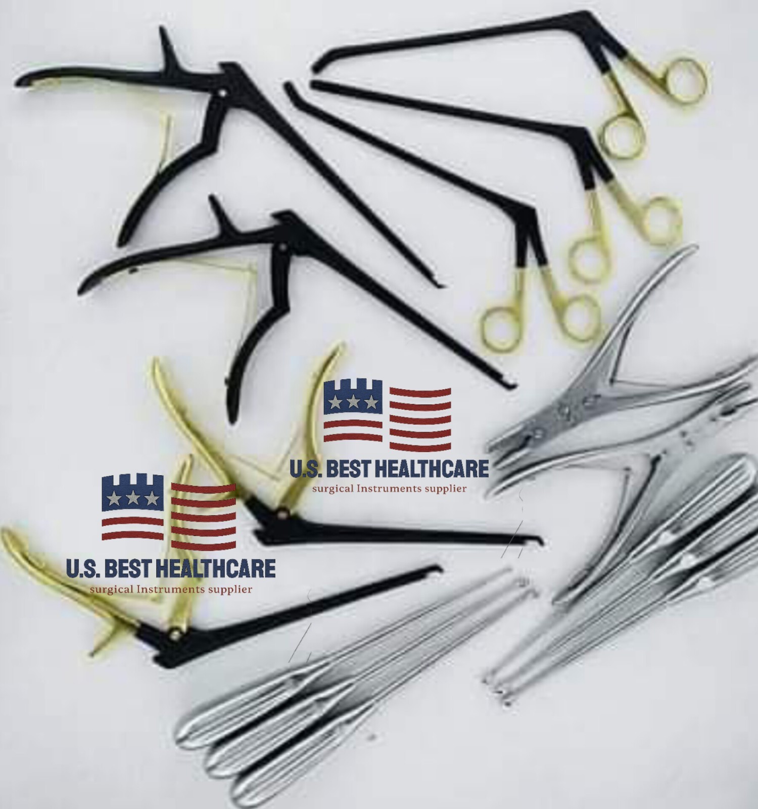 15Pcs Kerrison Rongeurs Bone Curettes Orthopedic Spine Surgery Instrument Set