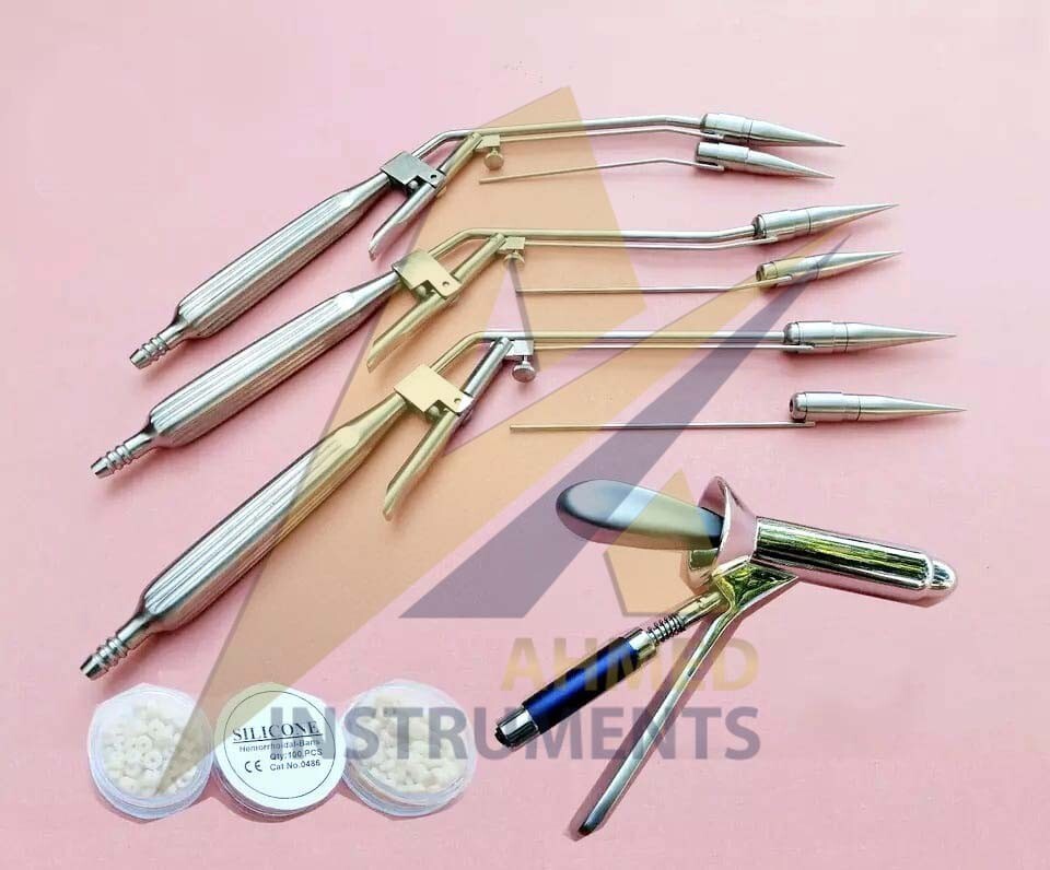 Hemorrhoid Suction Ligature & Rubber Band & Proctoscope Light Source