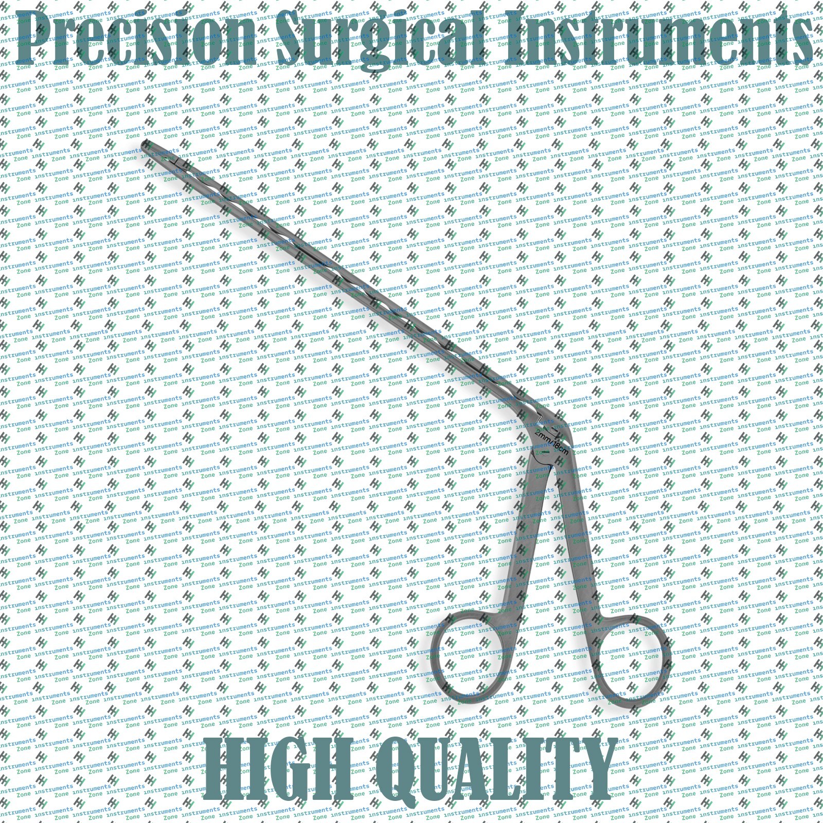 CleanWave Rongeur Straight 2mm x 10mm Jaw 25cm Thoracoscopic Surgical Instrument