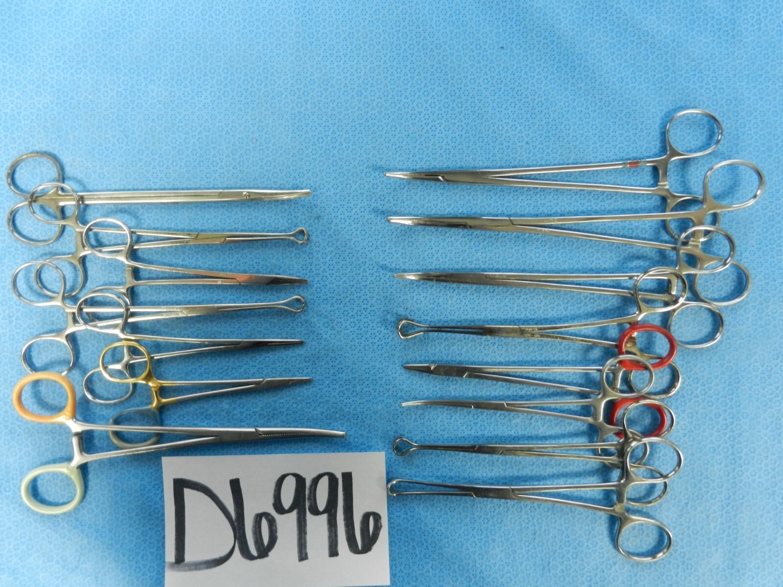 D6996 Codman V. Mueller Weck Pilling Surgical Forceps Lot of 15 Approx 12-21cm