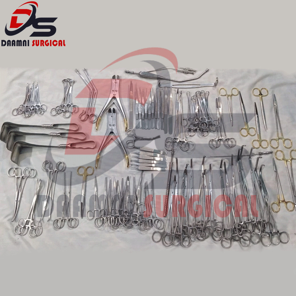 New Mojor Cardiovascular Thoractomy Vascular 106Pcs Set Orthopedic Instruments