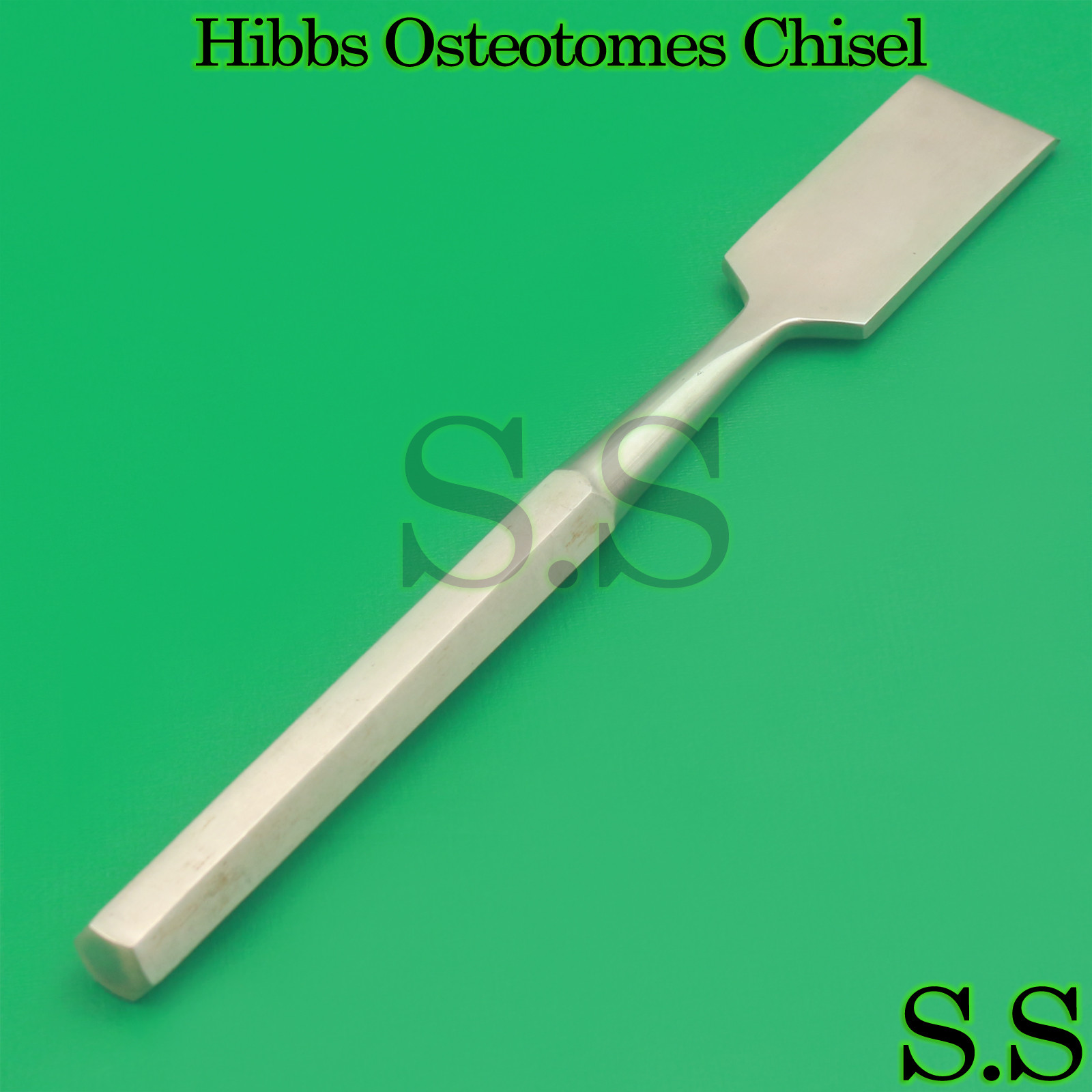 3 Pcs Orthopedic Hibbs Osteotomes 9″ Straight 25 mm Surgical Instruments