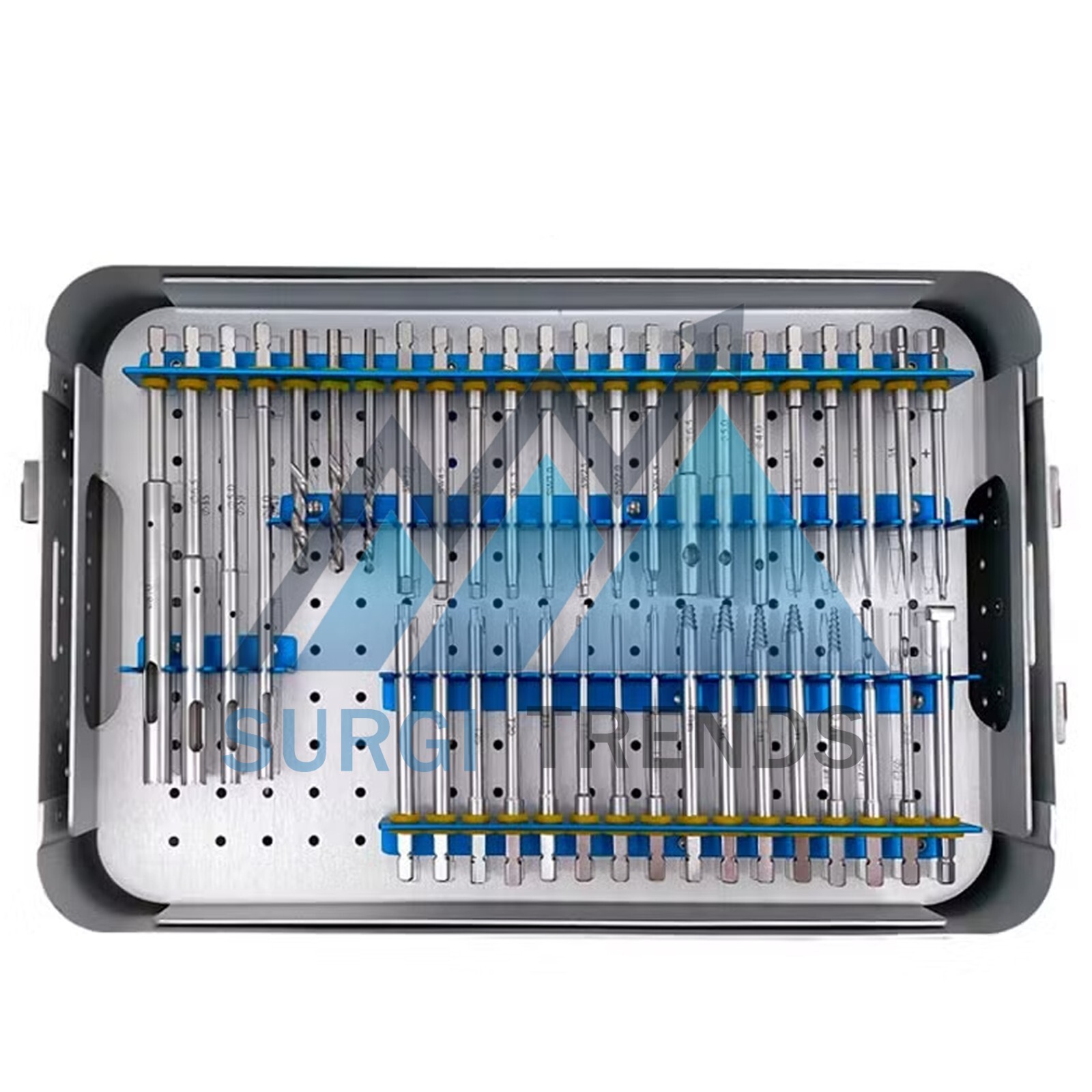 Broken Screw Removal Set with Sterilization Box of 49 Pcs Orthopedic Instruments
