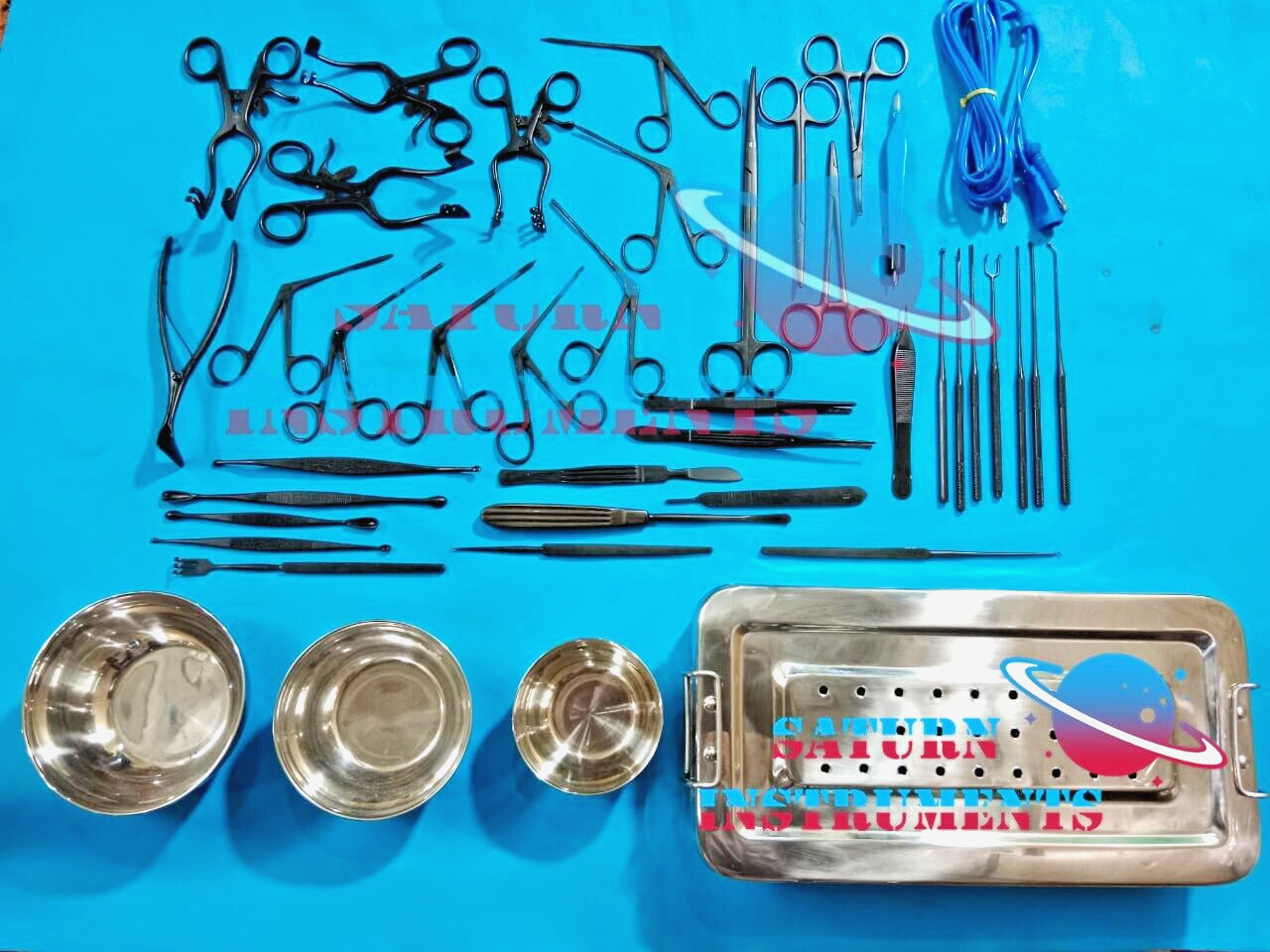 tympanoplasty micro ear surgery surgical instruments set 43 pcs black coated