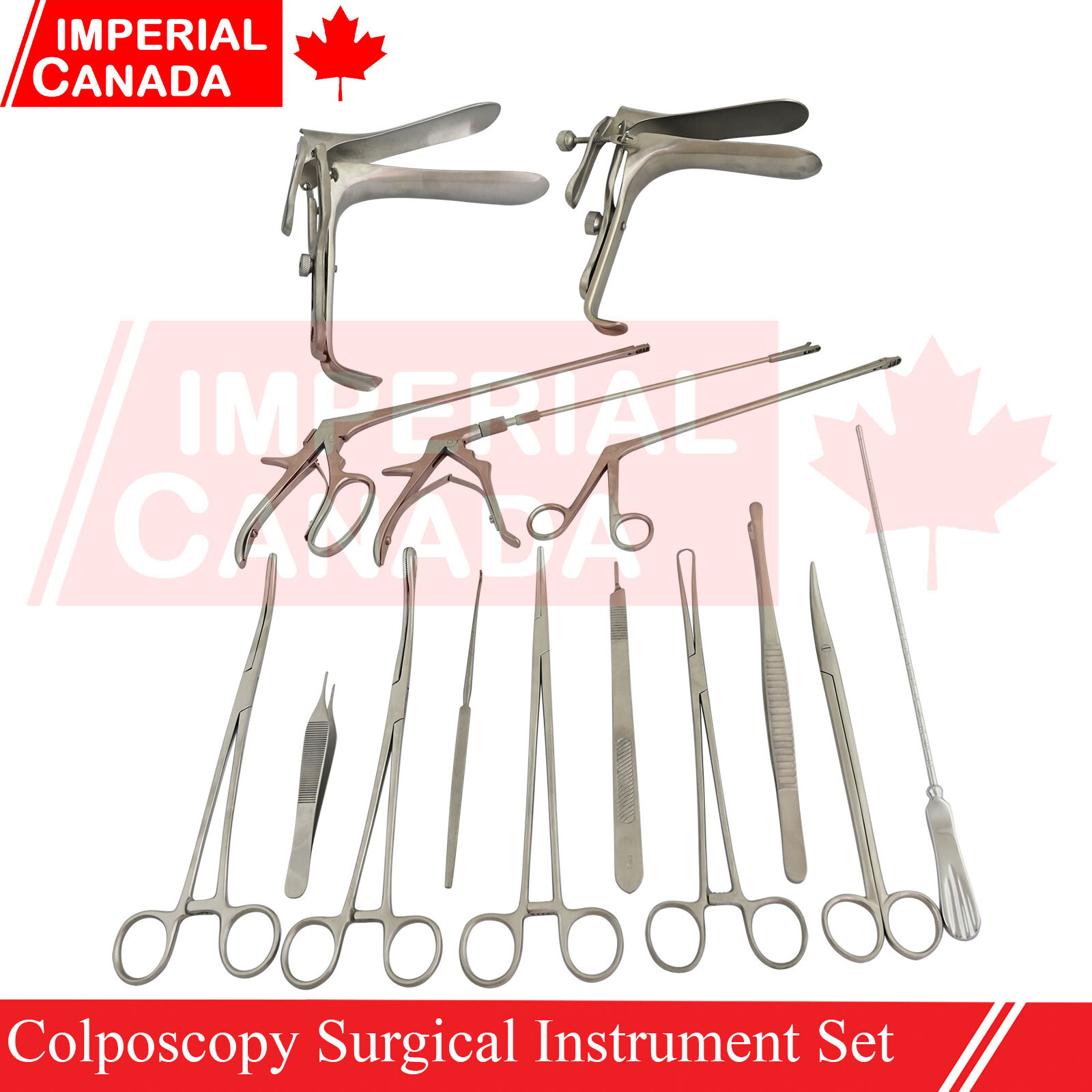 17 Pcs Colposcopy Surgical Instrument Set Stainless Steel DS-1736