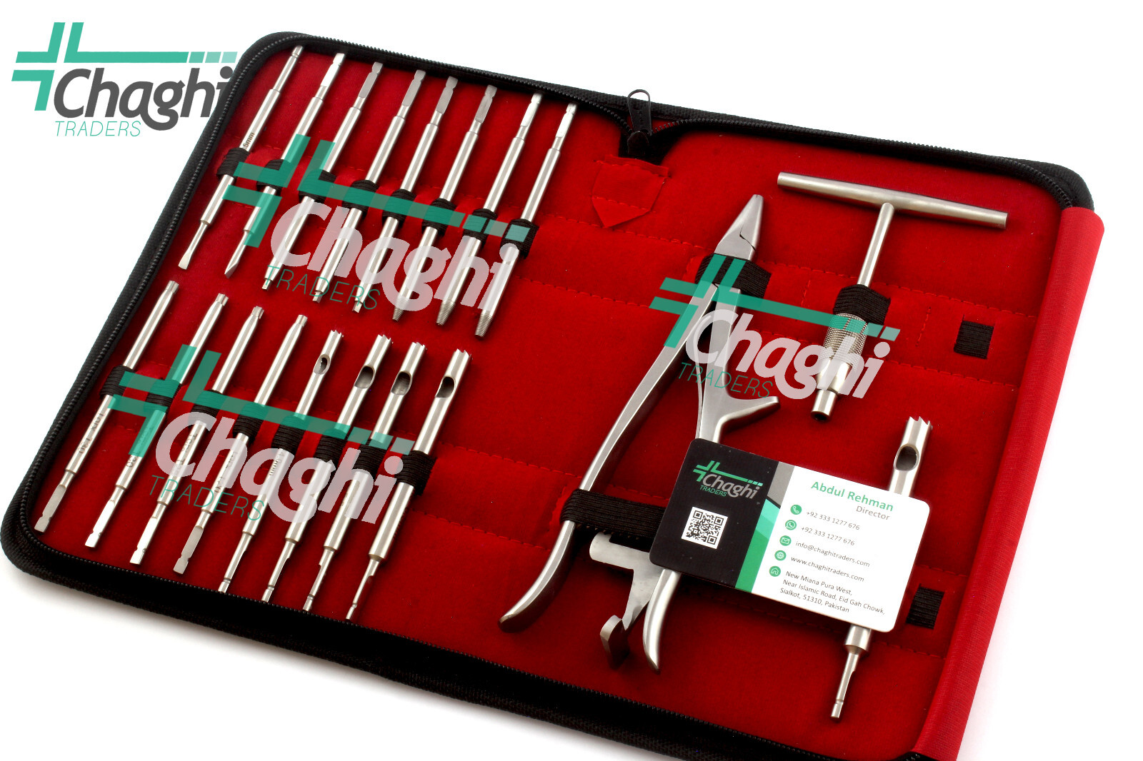 Broken Screw Removal Instrument 19 PCs Set With Case Orthopedics Broken Screw Ex