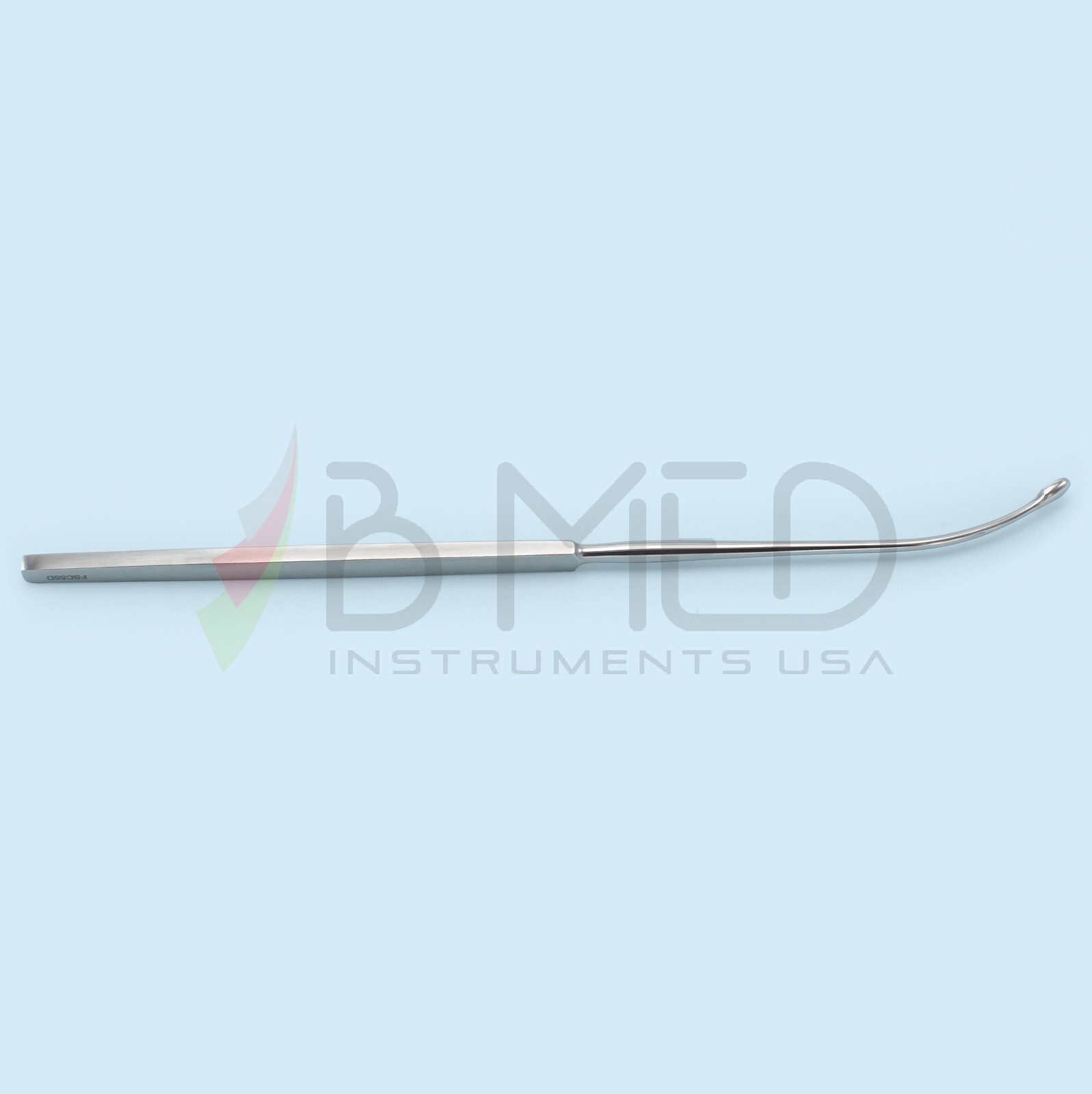 Frontal Sinus Curette 55° 7 1/2″ Curved 2mm x 5mm Oval Cup ENT Instruments