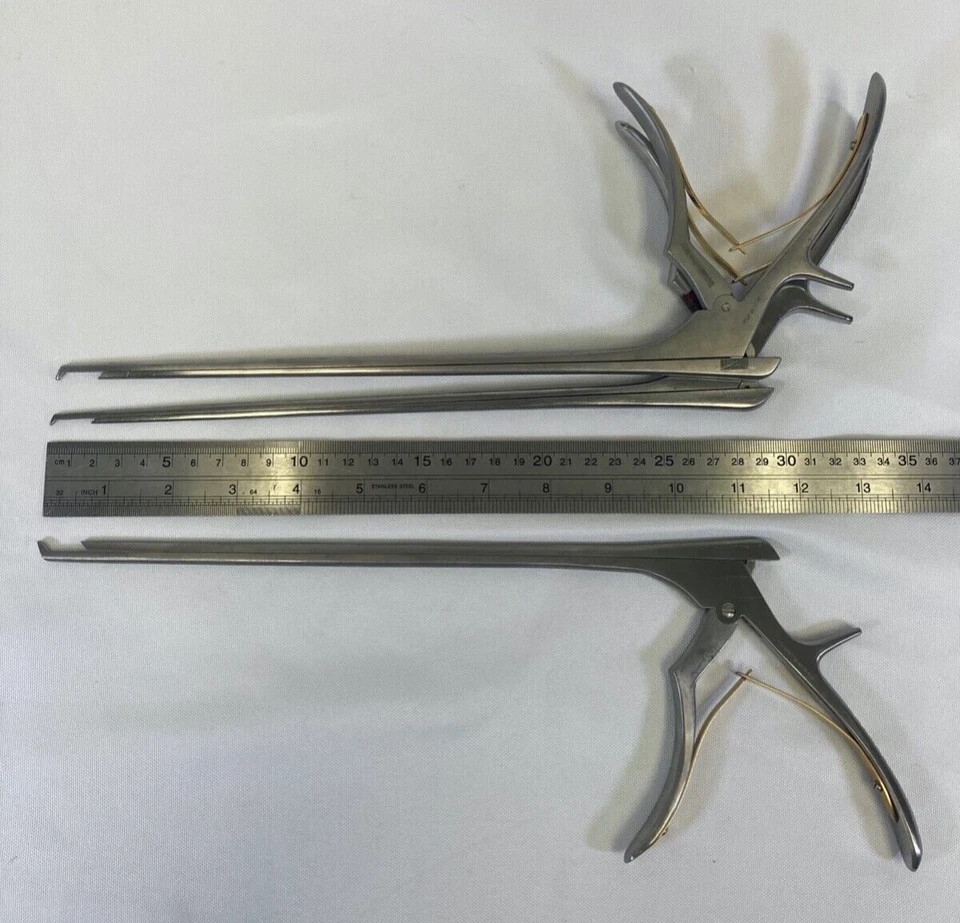 Set of 3 V. Mueller NL4071-112 113 114 40° Cervical Kerrison Rongeur 2-4mm 11.5