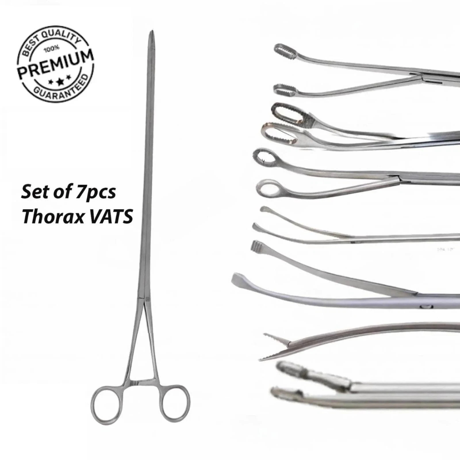Set of 7pcs Thorax VATS Surgical Instruments