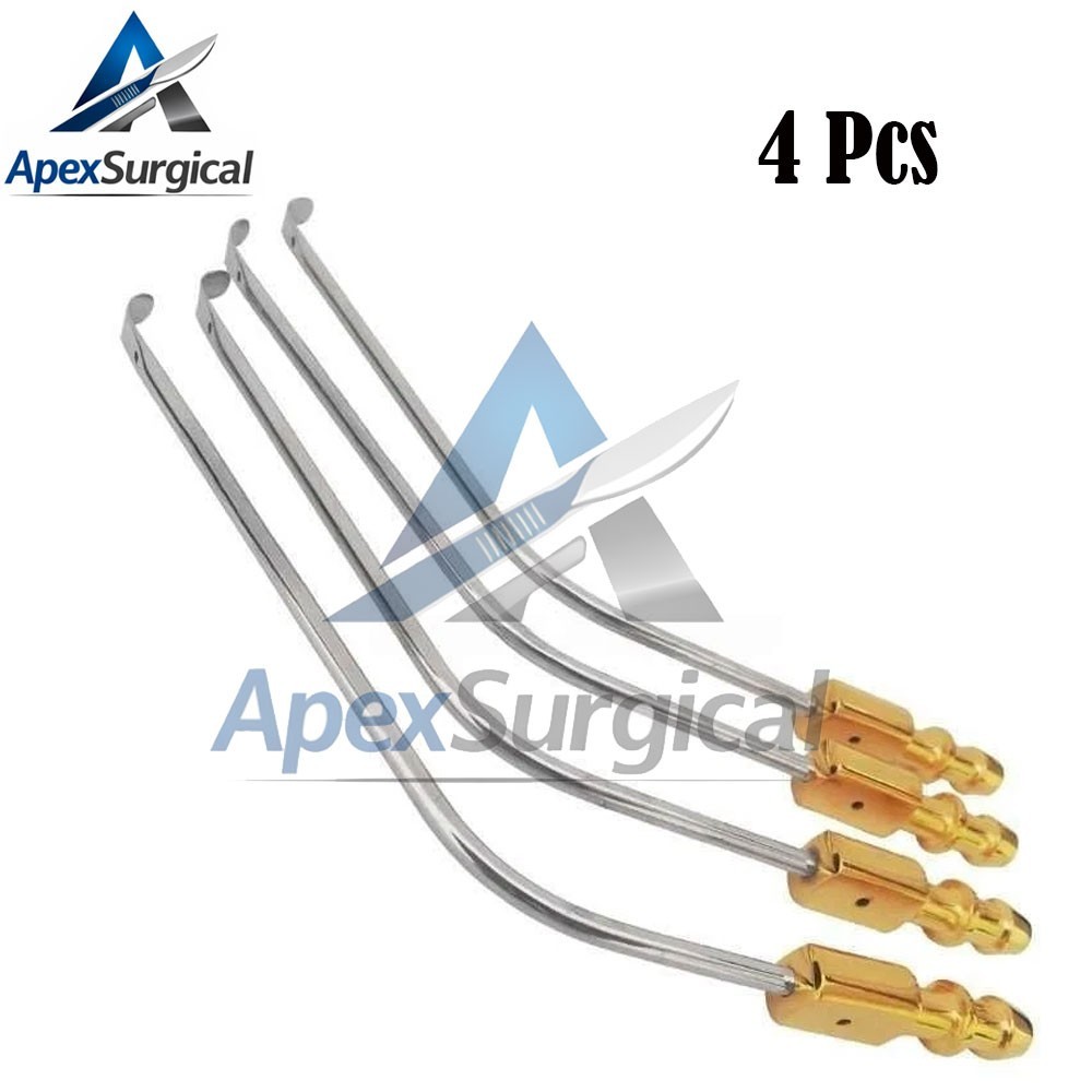 Suction Tube With Atraumatic Tip Reusable Surgical Instruments 4PCs Set