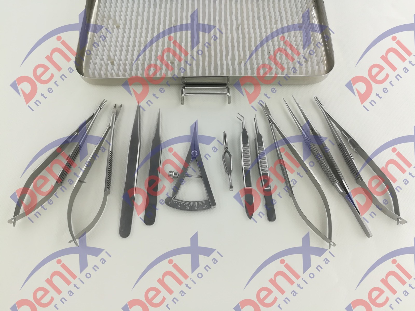Micro Surgery Instrument Set Micro Needle Holder Scissors Micro Instrument 12pcs