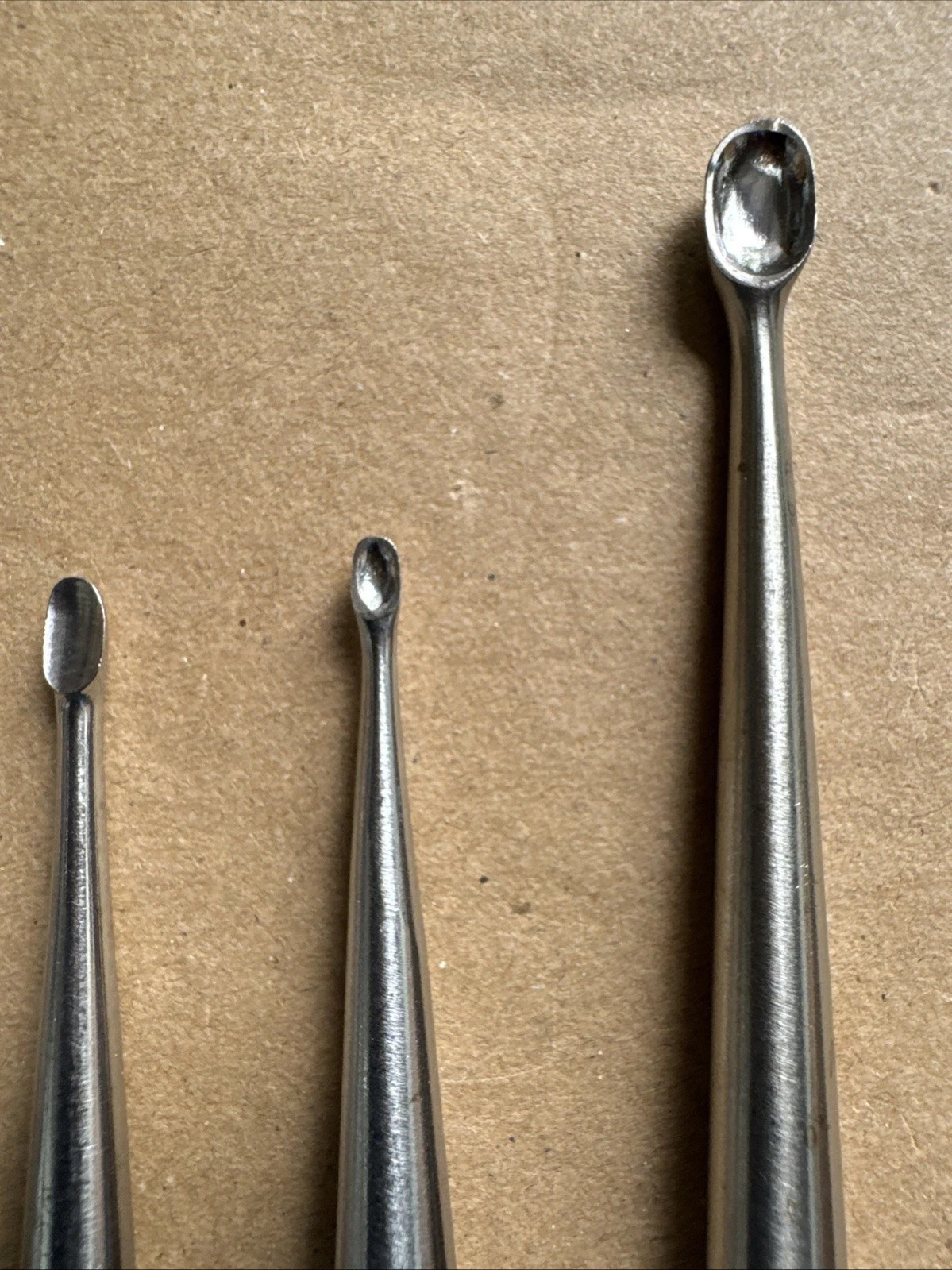 Brun Oval Cup Curette Surgical Orthopedic Instrument Stainless Steel Set of 5