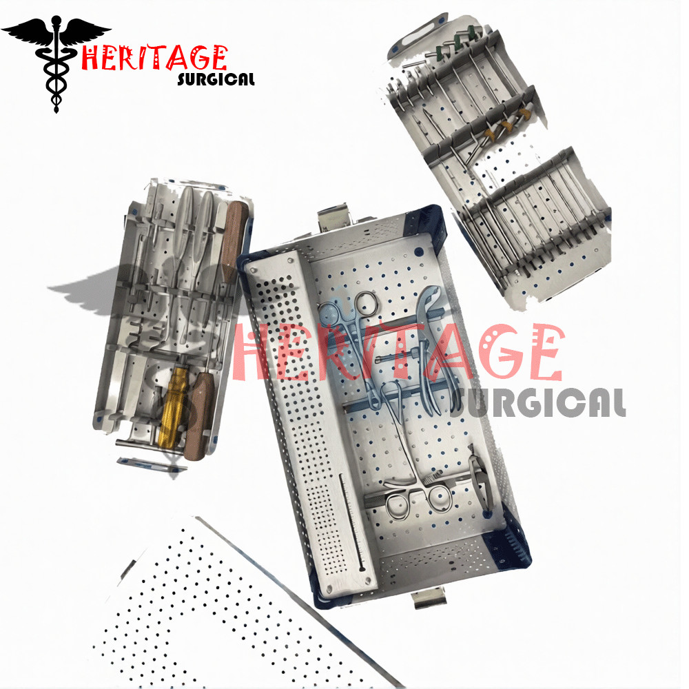 LCP mini fragment instrument set with empty screws rack and box (35 Pcs)