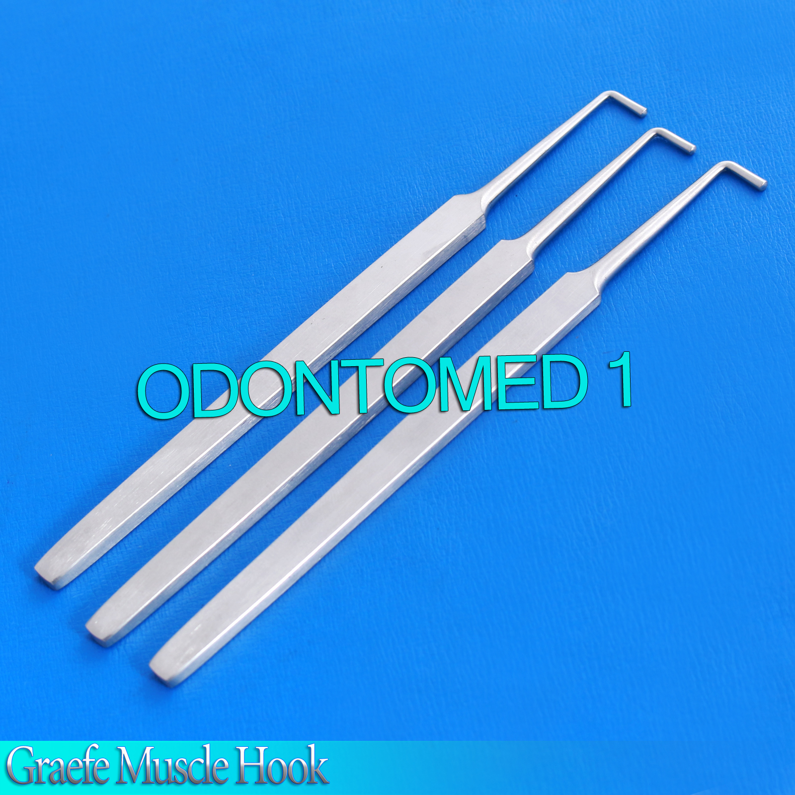 3 O.R Grade Graefe Muscle Hook Size 2 Surgical Instruments
