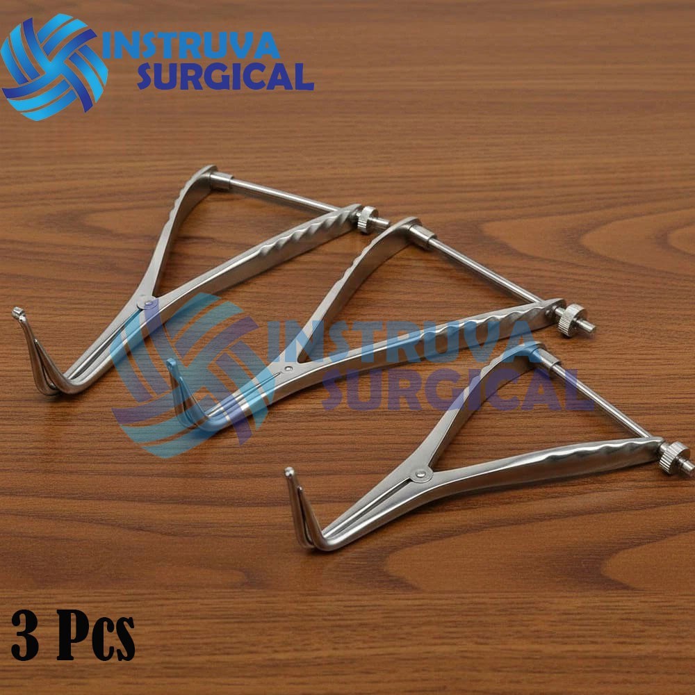Set of 3 Stifle Distractor with Spinlock 13cm, 19cm, 21cm Orthopedic Instruments