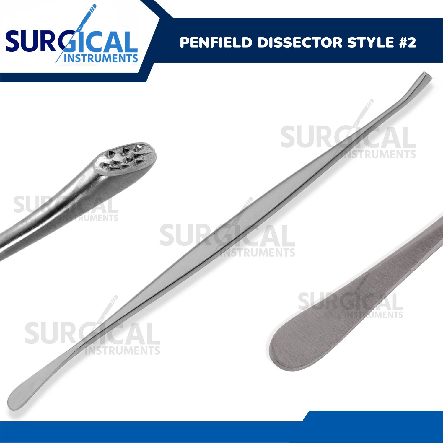 Penfield Dissector Style #2 7 3/4″ Wax Packer 6mm Blunt Slightly Curved German G
