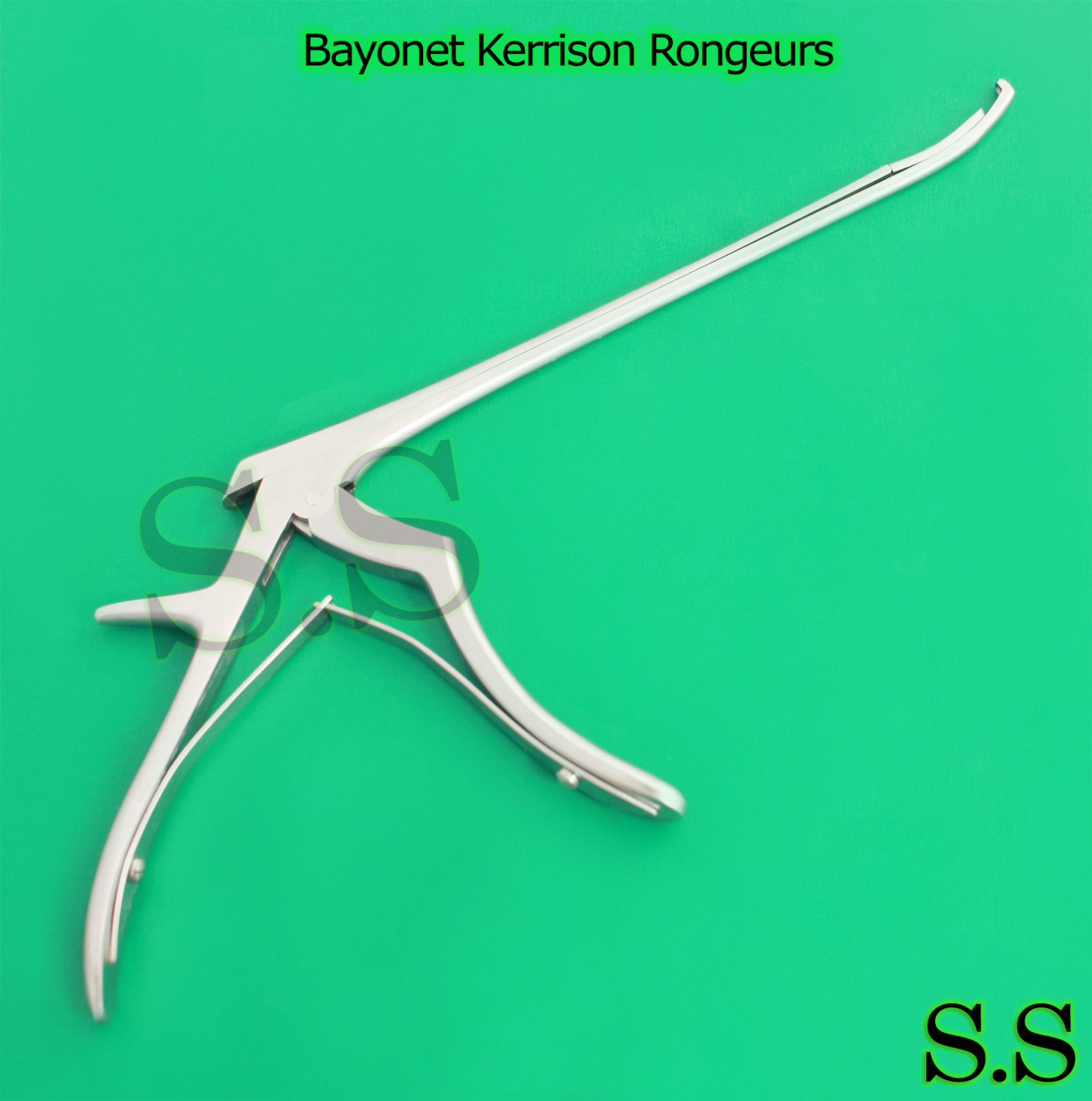 Bayonet Kerrison Rongeurs 8″ 45° Curved Up 3mm Surgical Instruments