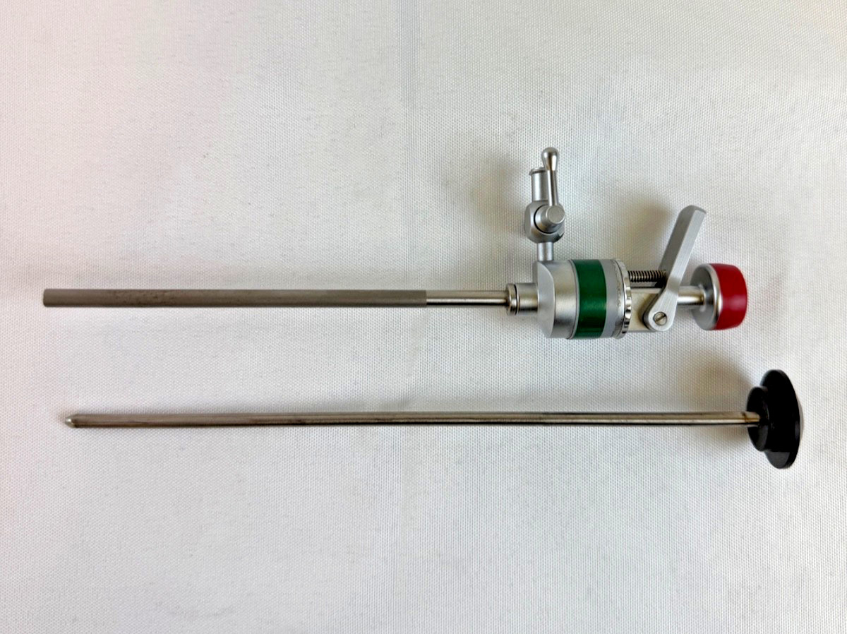 Jarit 632-428 3.5mm x 10.5cm Auto Valve Cannula & Blunt Obturator Manual Lever