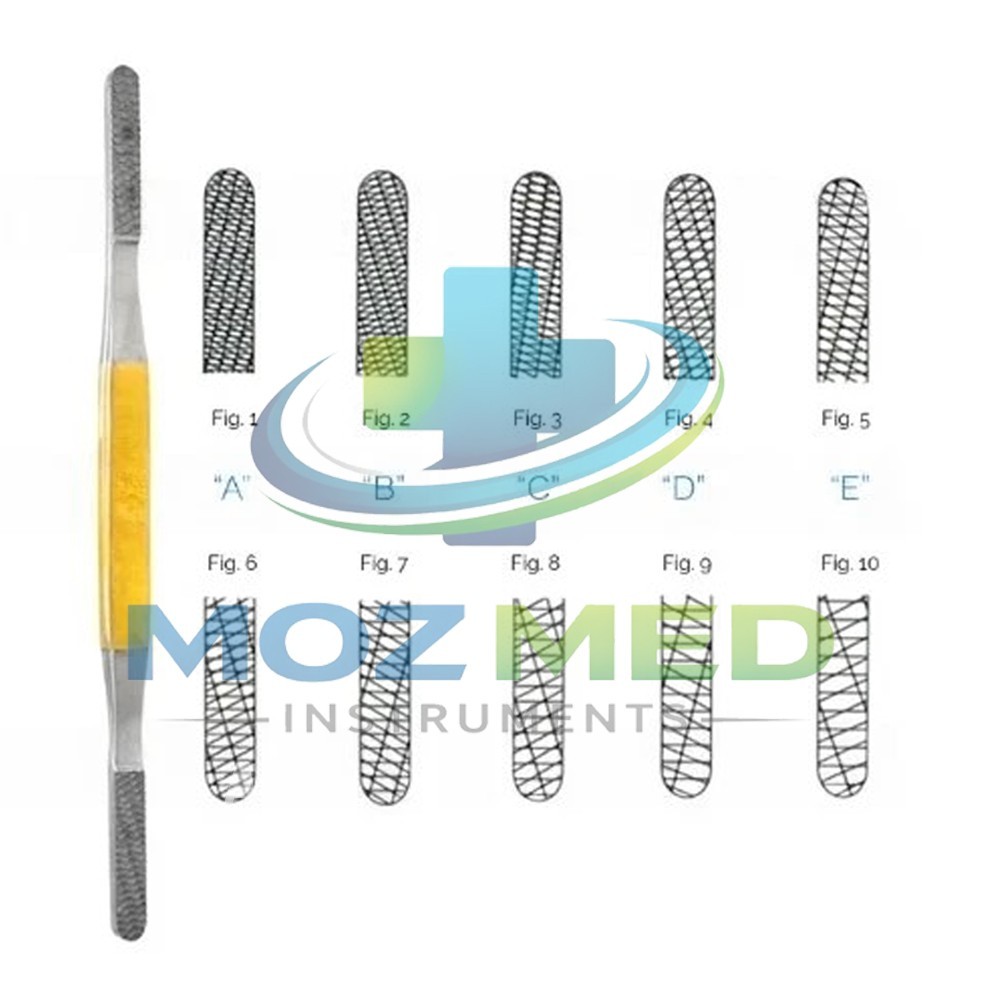 Fomon Bone File Nasal Rasp T/C ENT Set of 5 RhinoPlasty & Surgical Instruments