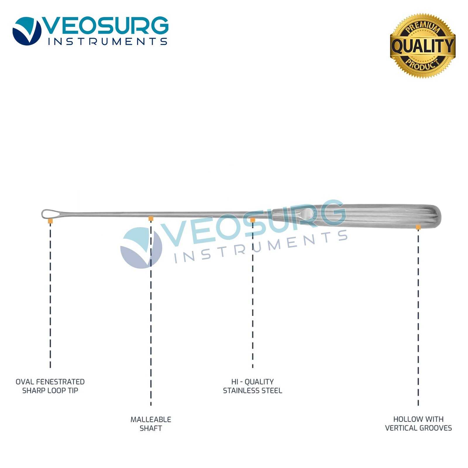Sims Uterine Curettes 6 Pcs Set Sharp Blade 00,0,1,2,3,4,5,6 11″ OB/GYN Tools